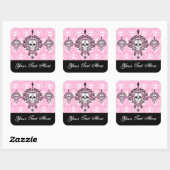Dead Damask Trio - Custom Sugar Skull Stickers (Vel)