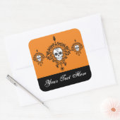 Dead Damask Trio - Custom Sugar Skull Stickers (Envelop)
