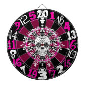 Dead Damask - Violet & Black Sugar Skull Dartboard Dartbord (Voorkant)