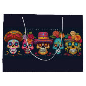 Dead Day Party Sugar Skull Halloween-feestdag Groot Cadeauzakje (Achterkant)