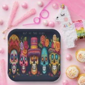 Dead Day Party Sugar Skull Halloween-feestdag Papieren Bordje (Feest)