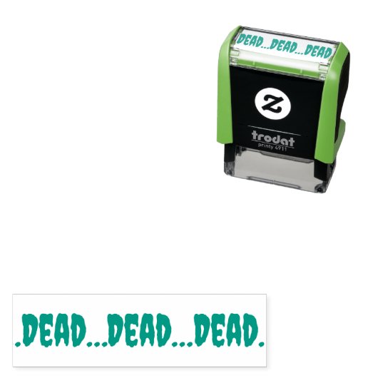 .DEAD...DEAD...DEAD.. old school to-do lijst Zelfinktende Stempel (In situ)