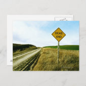 Dead end verkeersbord, Palouse, Washington Briefkaart (Voorkant / Achterkant)