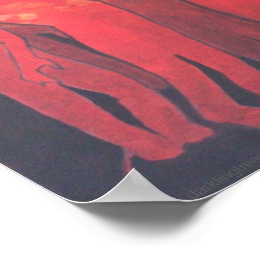 Dead End Zombie Horde Silhouette horror art Poster (Hoek)