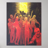 Dead End Zombie Horde Silhouette horror art Poster (Voorkant)