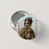 Dead Hearts Novels Zombie Girl Ronde Button 3,2 Cm (Voorkant /achterkant)