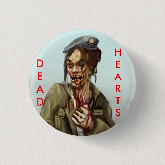 Dead Hearts Novels Zombie Girl Ronde Button 3,2 Cm (Voorkant)