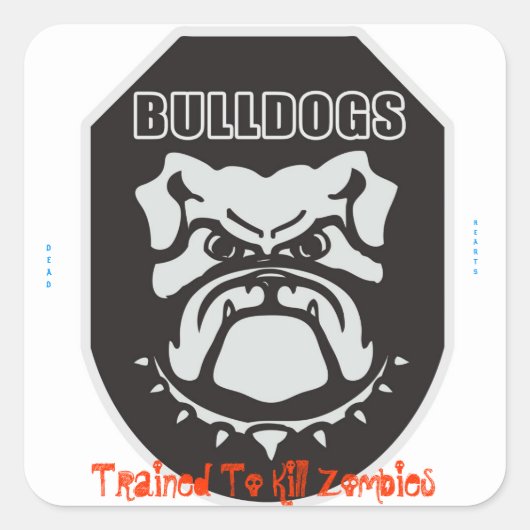 Dead Hearts-romans Vierkante Sticker (Voorkant)