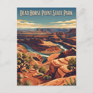 Dead Horse Point State Park Utah Vintage Poster Briefkaart