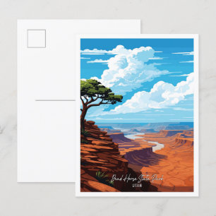 Dead Horse State Park Vintage Travel Illustratie Briefkaart