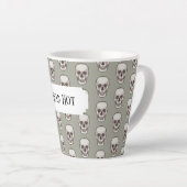 Dead Hot Pixel Art Gothic Spooky Skull Pattern Latte Mok (Rechterhoek)
