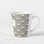 Dead Hot Pixel Art Gothic Spooky Skull Pattern Latte Mok (Rechts)