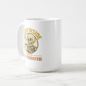 Dead Inside But Caffeinated beroemd gemaakt door F Koffiemok (Voorkant links)