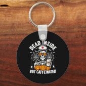 Dead Inside But Caffeinated Funny Nurse Halloween  Sleutelhanger (Voorkant)