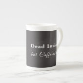 Dead Inside But Caffeinated – Halloween Pillow Porselein Kop (Voorkant rechts)