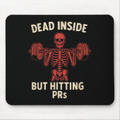 Dead Inside But Hitting PRS – Funny Skeleton Gym L Muismat (Voorkant)