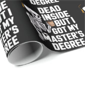 Dead Inside But I Got My Masters Degree Skeleton Cadeaupapier (Rol Hoek)