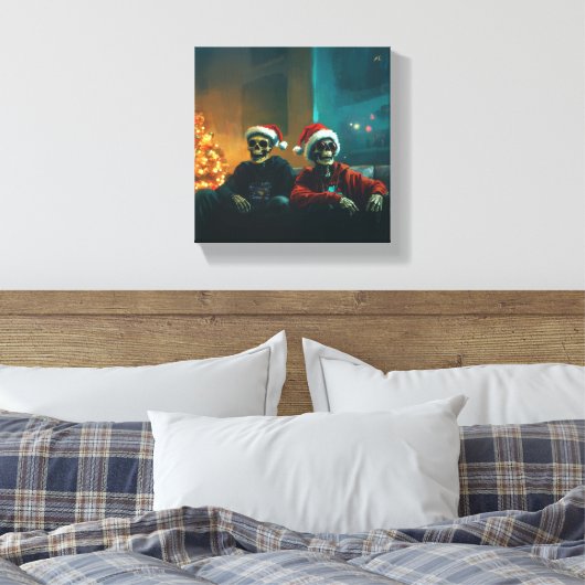 Dead Inside... But It’s Christmas Canvas Afdruk (Insitu (Slaapkamer))