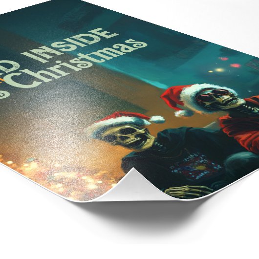 Dead Inside... But It’s Christmas Foto Afdruk (Hoek)