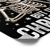 Dead Inside But It's Christmas Skeleton Coffee San Poster (Hoek)