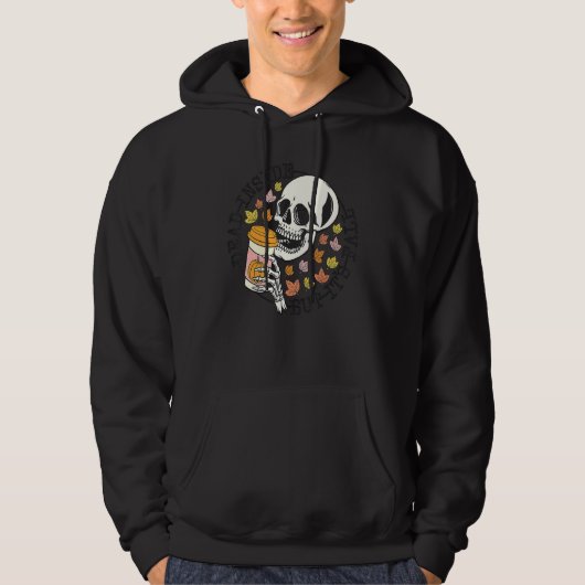 Dead Inside But Its Fall Halloween Hoodie (Voorkant)