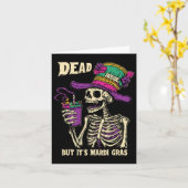 Dead Inside But It's Mardi Gras Gras Gras Gras Gra Kaart (Gele Bloem)