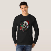 Dead inside but jolly a f skeleton Christmas skull T-shirt (Voorkant volledig)