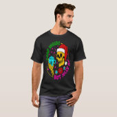 Dead Inside But Jolly AF Santa Skeleton Coffee Chr T-shirt (Voorkant volledig)