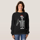 Dead-Inside But Jolly AF Skeleton Christmas Funny  Trui (Voorkant volledig)