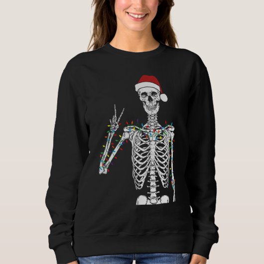 Dead-Inside But Jolly AF Skeleton Christmas Funny  Trui (Voorkant)