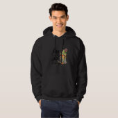 Dead Inside But Jolly AF  Skeleton Drinking Coffee Hoodie (Voorkant volledig)