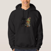 Dead Inside But Jolly AF  Skeleton Drinking Coffee Hoodie (Voorkant)
