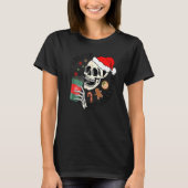 Dead Inside But Jolly AF  Skeleton Santa Hat Chris T-shirt (Voorkant)