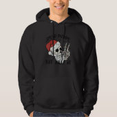 Dead Inside But Jolly Af Skull Santa Light Skeleto Hoodie (Voorkant)