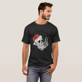 Dead Inside But Jolly Af Skull Santa Light Skeleto T-shirt (Voorkant volledig)