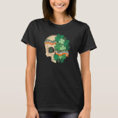 Dead Inside But Lucky Shamrock Skull St Patrick Da T-shirt (Voorkant)