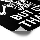 Dead Inside But Still Thankful - Skeleton Hallowee Poster (Hoek)