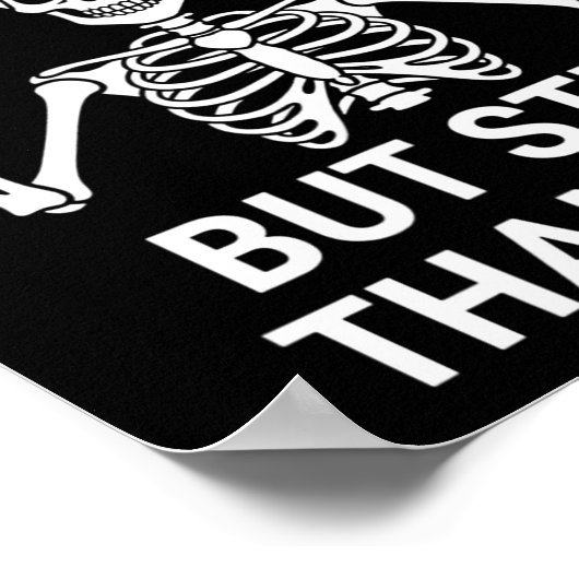 Dead Inside But Still Thankful - Skeleton Hallowee Poster (Hoek)