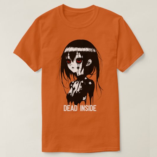 Dead Inside Emo Meisje T-shirt (Design voorkant)