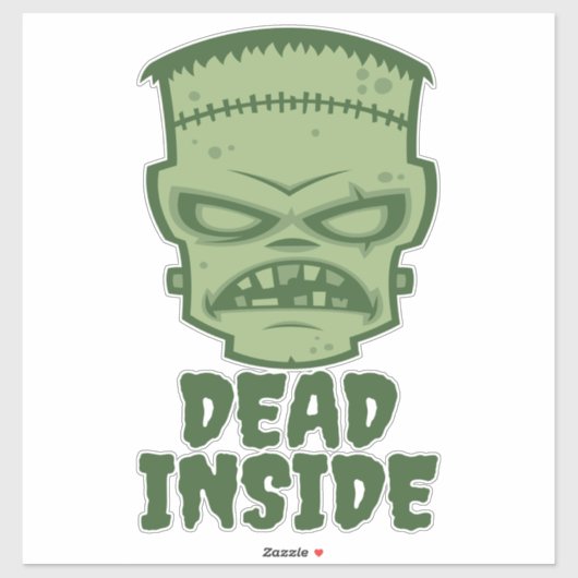 Dead Inside Frankenstein Monster Sticker (Vel)