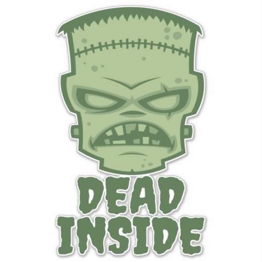 Dead Inside Frankenstein Monster Sticker (Voorkant)