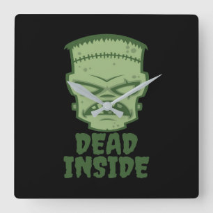 Dead Inside Frankenstein Monster Vierkante Klok