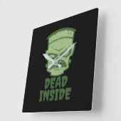 Dead Inside Frankenstein Monster Vierkante Klok (Hoek)