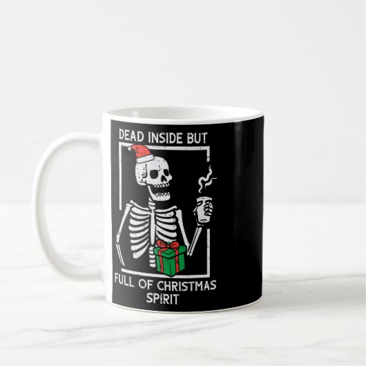 Dead Inside Full Christmas Spirit Skelet Xmas Wo Koffiemok (Links)