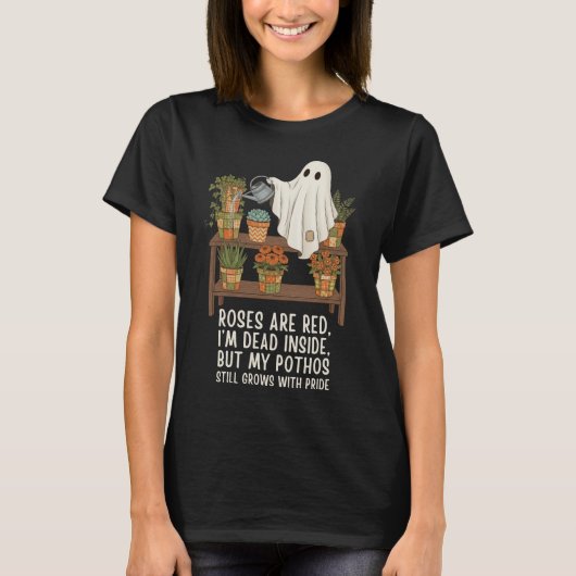Dead Inside - Funny Ghost Plant Lover T-shirt (Voorkant)