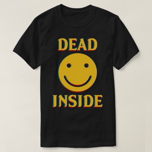 Dead Inside Glitch stijl T-shirt (Design voorkant)
