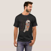 Dead Inside Halloween Latte International Coffee D T-shirt (Voorkant volledig)
