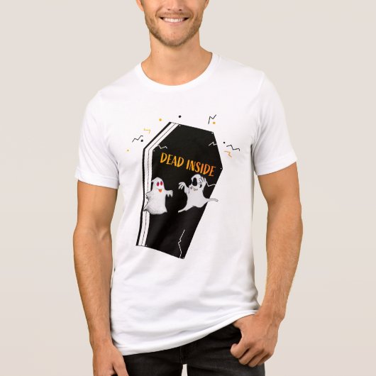 "Dead Inside" Halloween Shirt - Spooky Coffin T-sh (Voorkant)