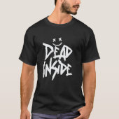 Dead Inside Ironic Skeleton Ghost Dark Sunshine Kn T-shirt (Voorkant)