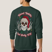 Dead Inside maar Jolly Santa schedel vredes teken Trui (Achterkant)